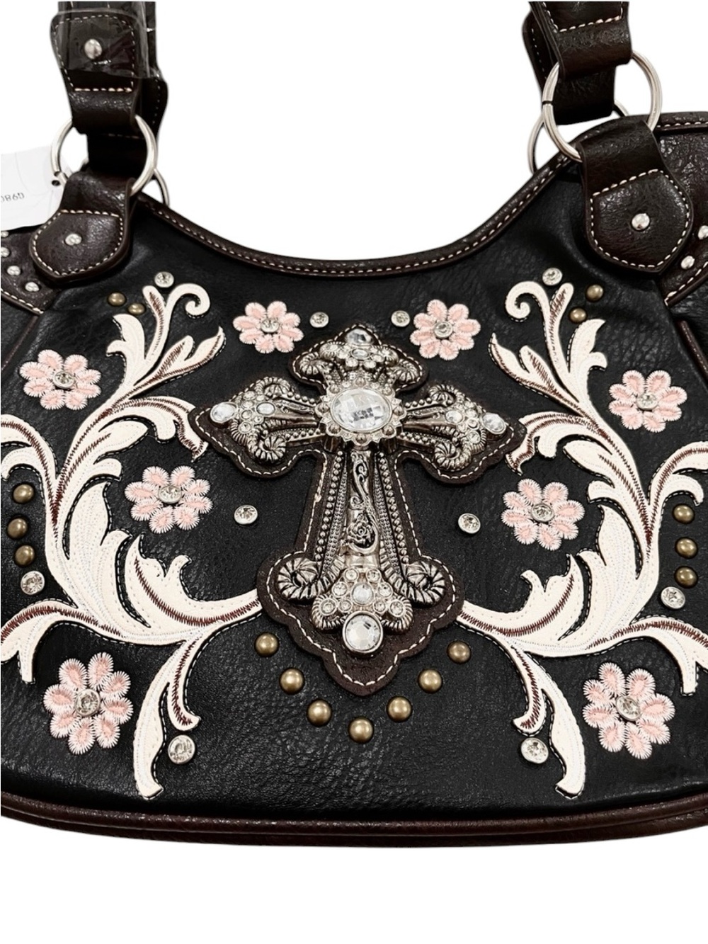 Western Cross Daisy Flower Women Conceal Carry Tote Handbag Purse NWT - Picture 4 of 9
